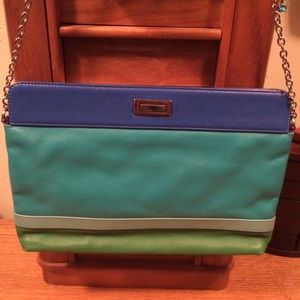 STRIPED LEATHER PURSE